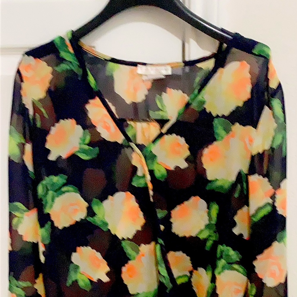 Organza flower blouse